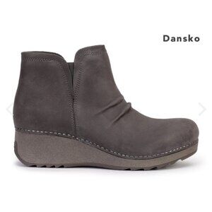 DANSKO Caley Milled Nubuck Bootie Size 36 / US 5.5 - 6 Gray
